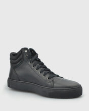Load image into Gallery viewer, VINCENT &amp; FRANKS VFW22HT1 BLACK HIGH-TOP LEATHER SNEAKER
