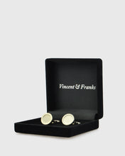 Load image into Gallery viewer, VINCENT &amp; FRANKS VF22167RO RHODIUM CUFFLINKS
