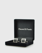 Load image into Gallery viewer, VINCENT &amp; FRANKS VF22730SQ BLACK CUFFLINKS
