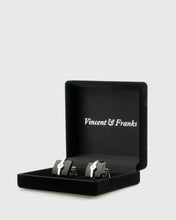 Load image into Gallery viewer, VINCENT &amp; FRANKS VF29533O STERLING SILVER ONYX CUFFLINKS
