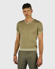 Load image into Gallery viewer, VINCENT &amp; FRANKS S023VF SS TAUPE KNITTED V-NECK
