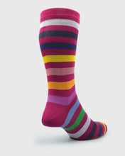 Load image into Gallery viewer, VISCONTI VISC-S22 STRIPE RASPBERRY SOCKS
