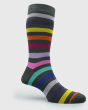 Load image into Gallery viewer, VISCONTI VISC-S22 STRIPE CHARCOAL SOCKS
