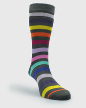 Load image into Gallery viewer, VISCONTI VISC-S22 STRIPE CHARCOAL SOCKS
