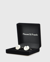 Load image into Gallery viewer, VINCENT &amp; FRANKS VF27095C ROUND CRYSTAL CUFFLINKS
