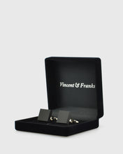 Load image into Gallery viewer, VINCENT &amp; FRANKS VF22724SQ BLACK CUFFLINKS
