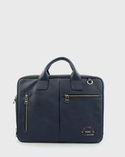 Load image into Gallery viewer, KARL LAGERFELD 8159025-660 CALF LEATHER NAVY LAPTOP BAG
