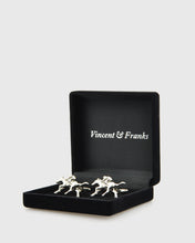 Load image into Gallery viewer, VINCENT &amp; FRANKS VF20613A RHODIUM CUFFLINKS
