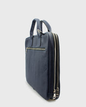 Load image into Gallery viewer, KARL LAGERFELD 8159025-660 CALF LEATHER NAVY LAPTOP BAG
