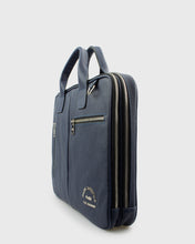Load image into Gallery viewer, KARL LAGERFELD 8159025-660 CALF LEATHER NAVY LAPTOP BAG
