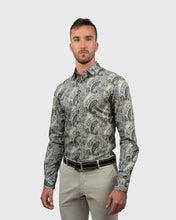 Load image into Gallery viewer, VINCENT &amp; FRANKS S183636041S GREY PAISLEY LIBERTY PRINT SLIM SC SHIRT
