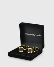 Load image into Gallery viewer, VINCENT &amp; FRANKS VF41223G GOLD-P CUFFLINKS/STUD SET
