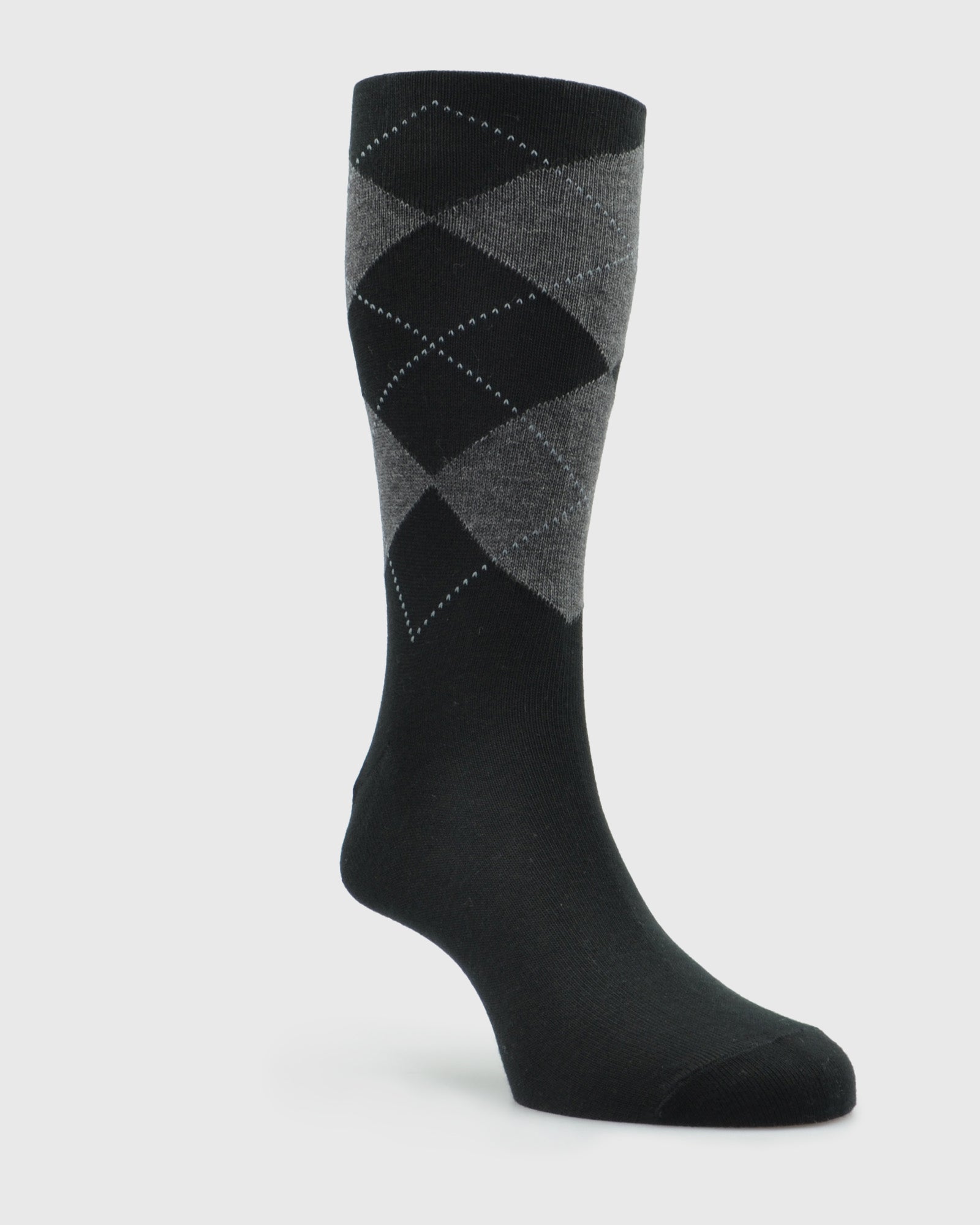 VISCONTI A.SRGYLE TEXTURED CHARCOAL SOCKS
