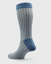 Load image into Gallery viewer, VISCONTI JAC20 HOUNDSTOOTH BLUE SOCKS
