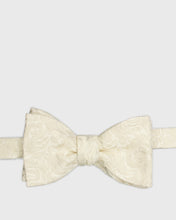 Load image into Gallery viewer, FRANCESCO TOME TYOFT-29 SELF TIE JACQUARD IVORY SILK BOW
