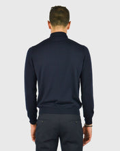 Load image into Gallery viewer, VISCONTI W23R NAVY WOOL ROLL NECK / POLO NECK
