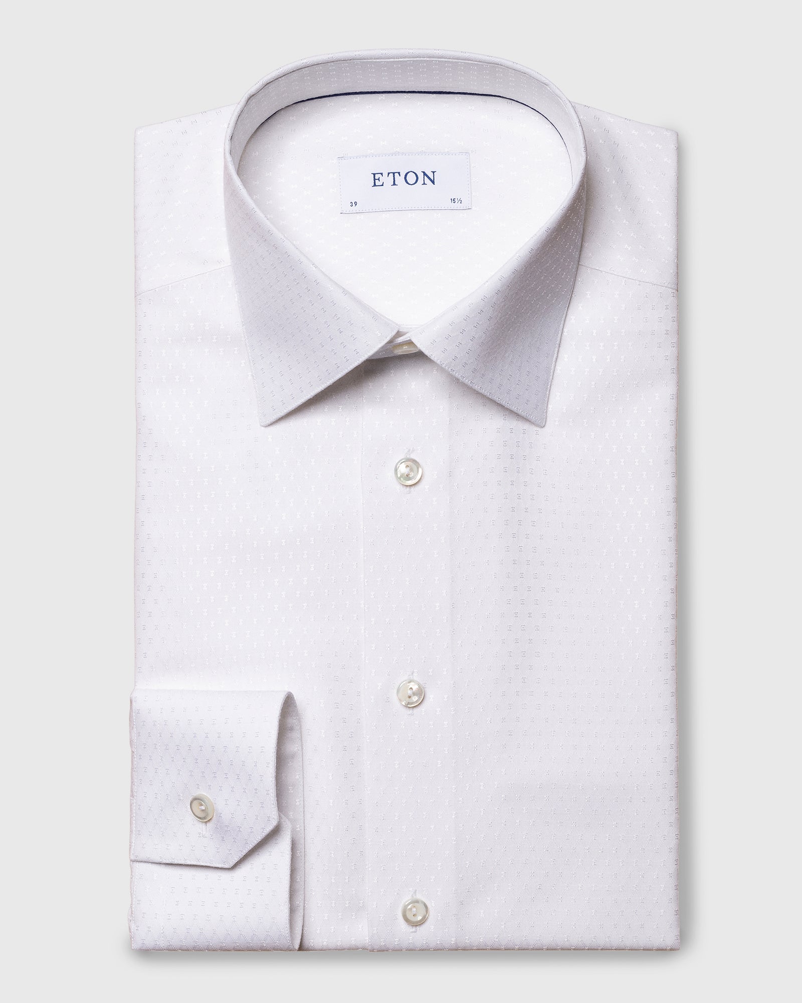 ETON 10000357900 WHITE PIN-DOT SLIM SC SHIRT