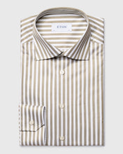 Load image into Gallery viewer, ETON 10000387465 GREEN STRIPE TWILL SLIM SC SHIRT
