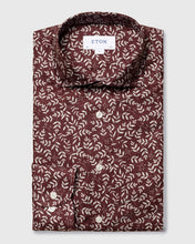 Load image into Gallery viewer, ETON 10000394057 MAROON PRINT SLIM SC SHIRT
