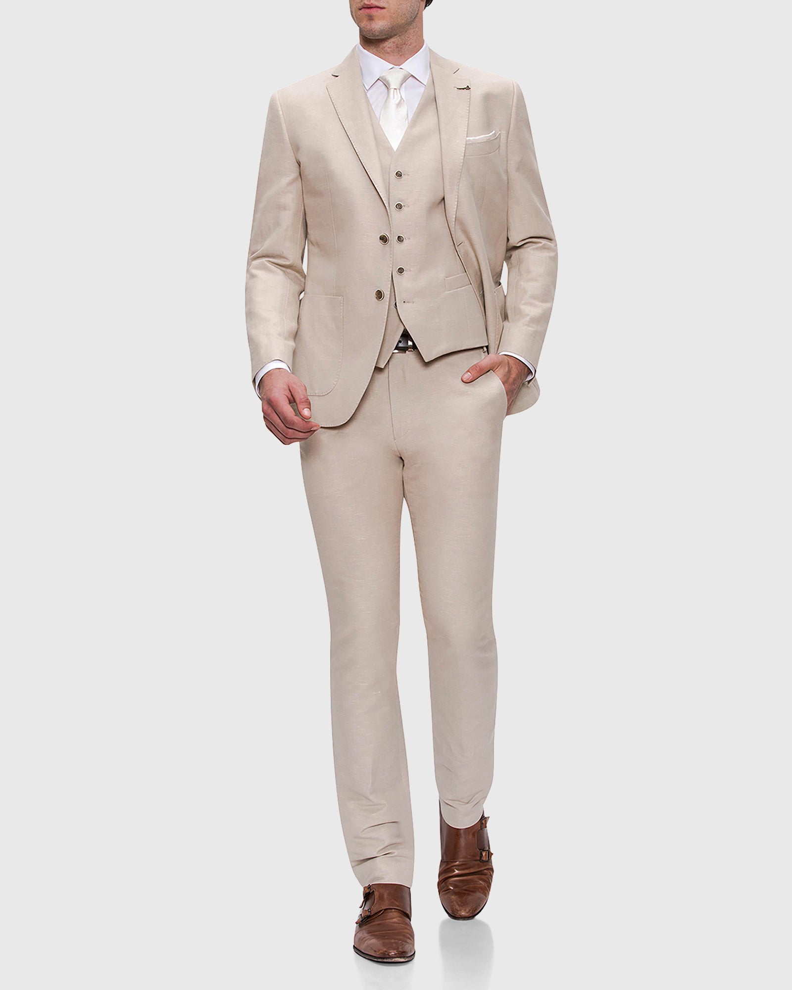 JOE BLACK TOURIST FJD800-J SAND SUIT TROUSER
