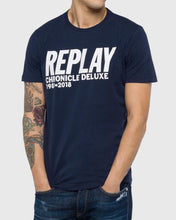 Load image into Gallery viewer, REPLAY M37252660 NAVY CREW T-SHIRT
