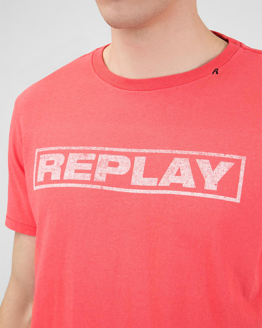 REPLAY M37632660 CORAL CREW T-SHIRT