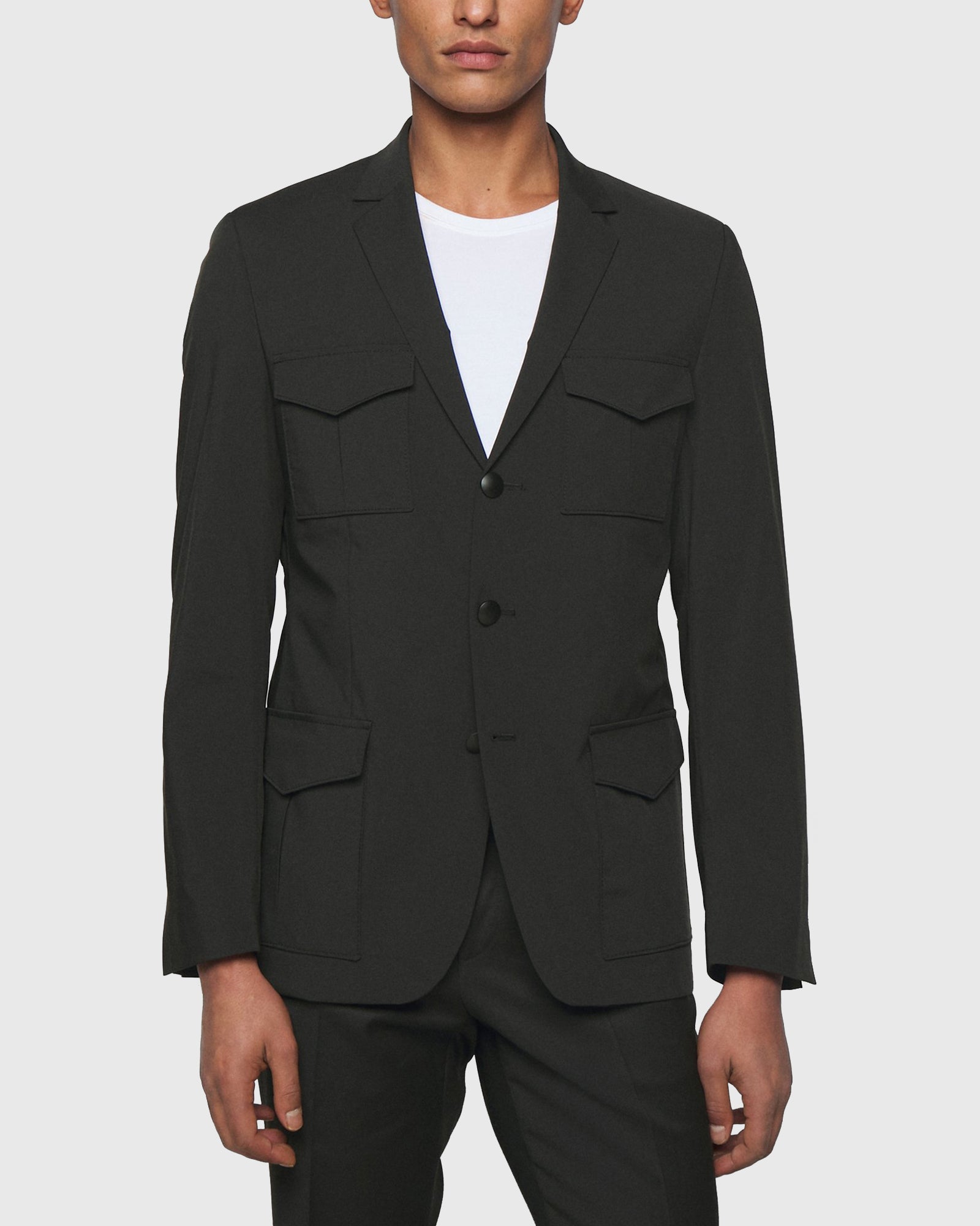 KARL LAGERFELD BLACK 155234 MILITARY JACKET