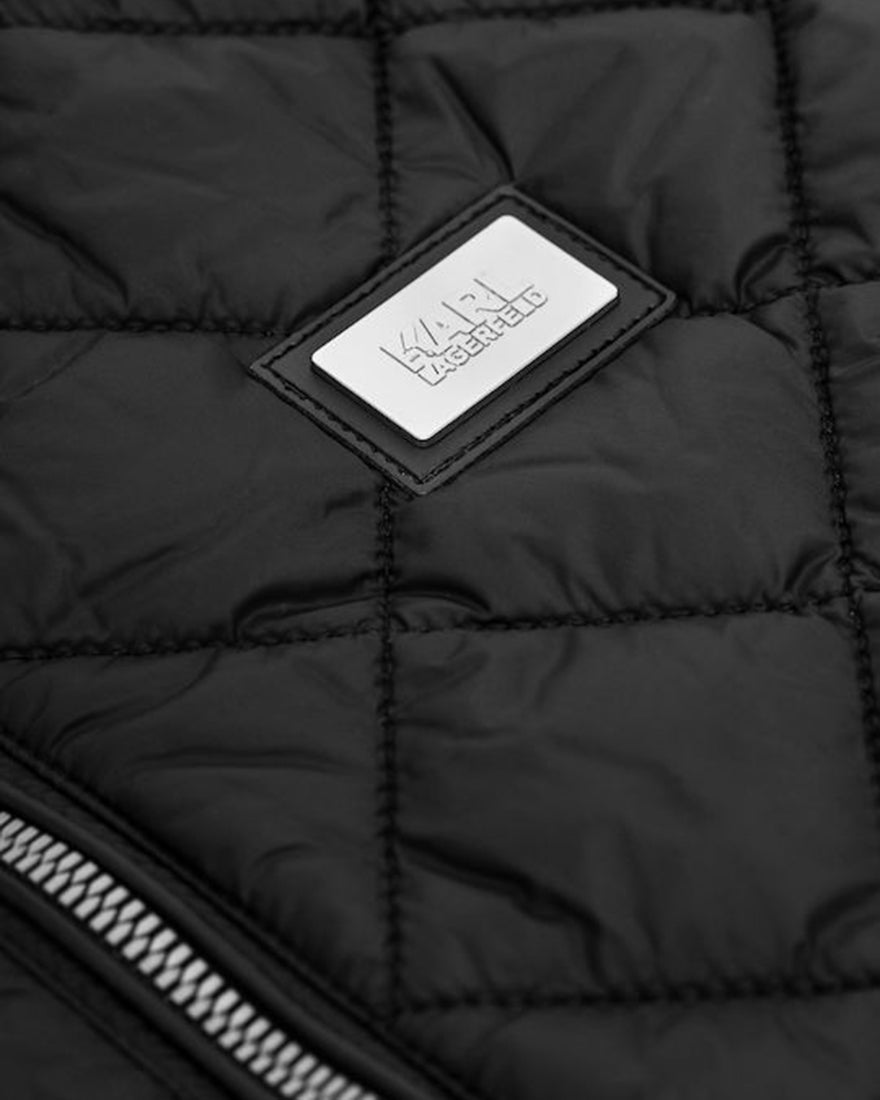KARL LAGERFELD 505025 BLACK HOODED VEST KARL LAGERFELD 505025 BLACK HOODED VEST
