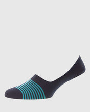 Load image into Gallery viewer, PANTHERELLA 3003FI STRIPE NAVY INVISIBLE SOCKS
